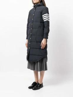 Thom Browne 4-Bar stripe padded coat