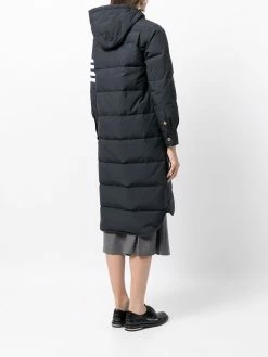 Thom Browne 4-Bar stripe padded coat