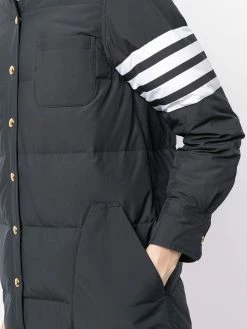 Thom Browne 4-Bar stripe padded coat