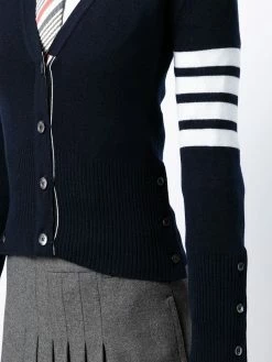 Thom Browne Stripe detail cashmere cardigan cardigans of women 9 Thom Browne stripe-detail cashmere cardigan