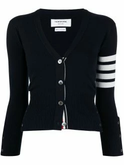 Thom Browne stripe-detail cashmere cardigan
