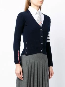 Thom Browne Stripe detail cashmere cardigan cardigans of women 7 Thom Browne stripe-detail cashmere cardigan
