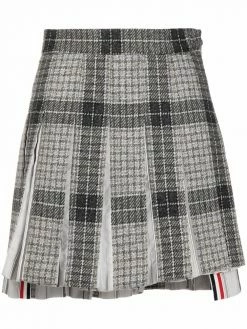 Thom Browne check pleated skirt