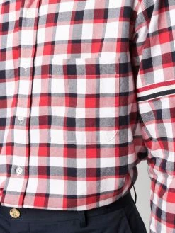 Thom Browne check-print long-sleeve shirt