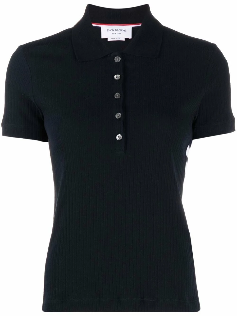 Thom Browne Fine ribbed polo shirt polo tops of women 1 Thom Browne fine-ribbed polo shirt