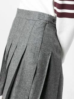 Thom Browne box-pleat mélange miniskirt