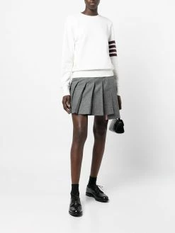 Thom Browne box-pleat mélange miniskirt