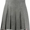 Thom Browne box-pleat mélange miniskirt