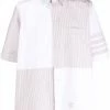 Thom Browne panelled four-bar shirt