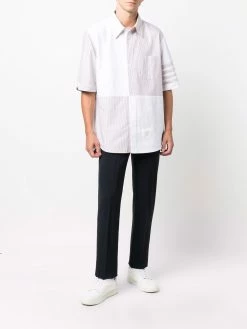 Thom Browne panelled four-bar shirt