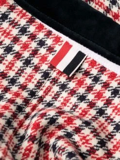 Thom Browne check button-front coat