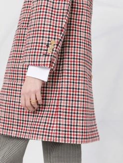 Thom Browne check button-front coat