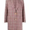 Thom Browne check button-front coat
