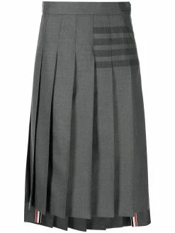 Thom Browne 4-Bar stripe pleated skirt