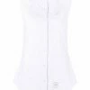 Thom Browne sleeveless pointed collar shirt