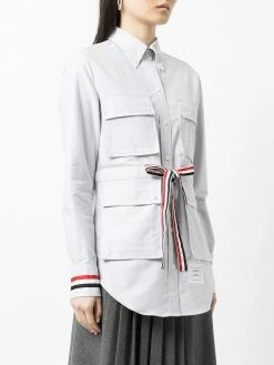 Thom Browne RWB stripe flap pocket shirt shirts of women 7 Thom Browne RWB-stripe flap-pocket shirt