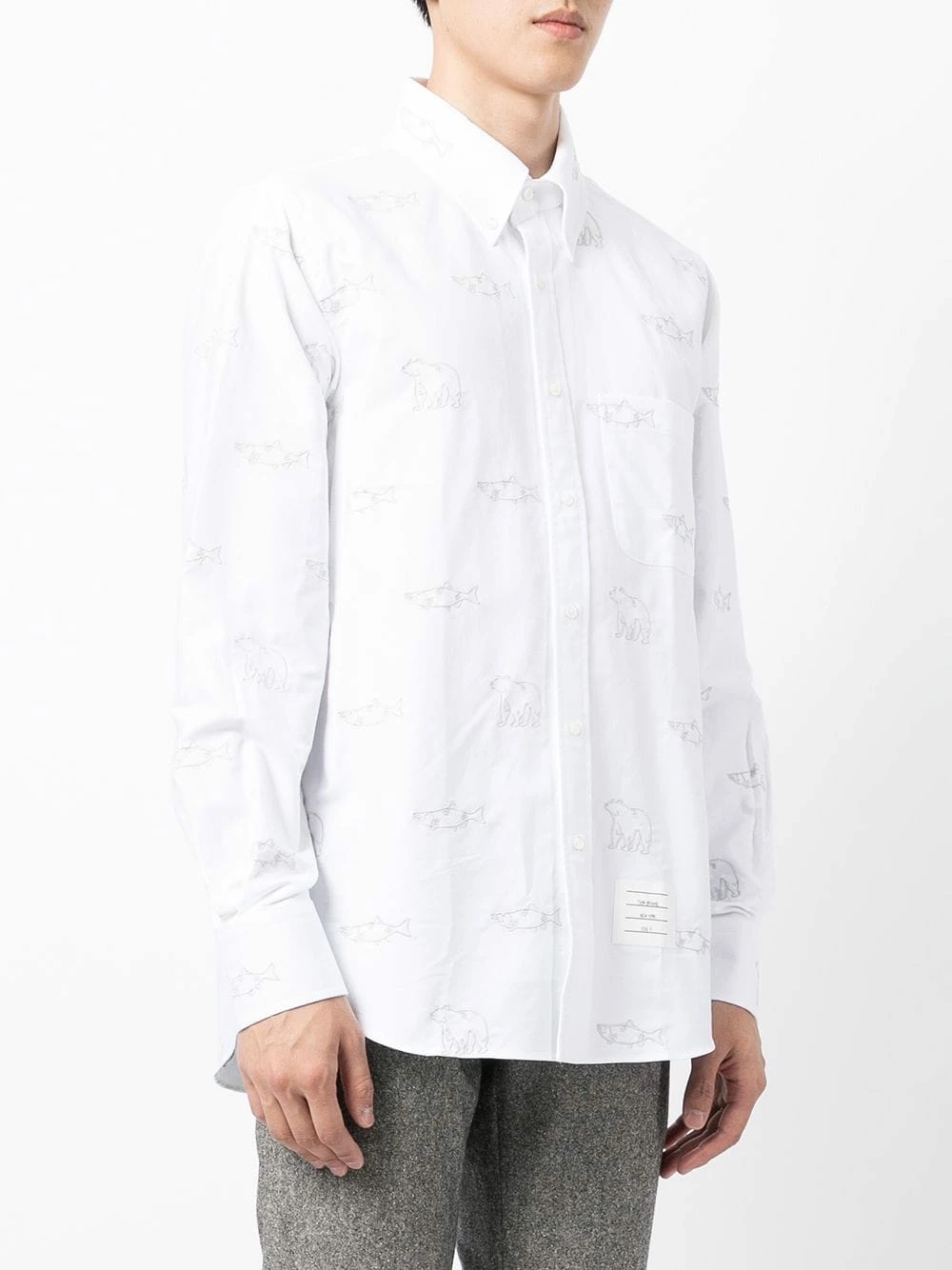Thom Browne Animal embroidered long sleeve shirt shirts of men 3 Thom Browne animal-embroidered long-sleeve shirt