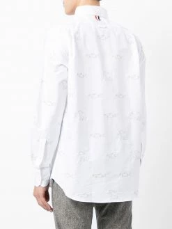Thom Browne Animal embroidered long sleeve shirt shirts of men 8 Thom Browne animal-embroidered long-sleeve shirt