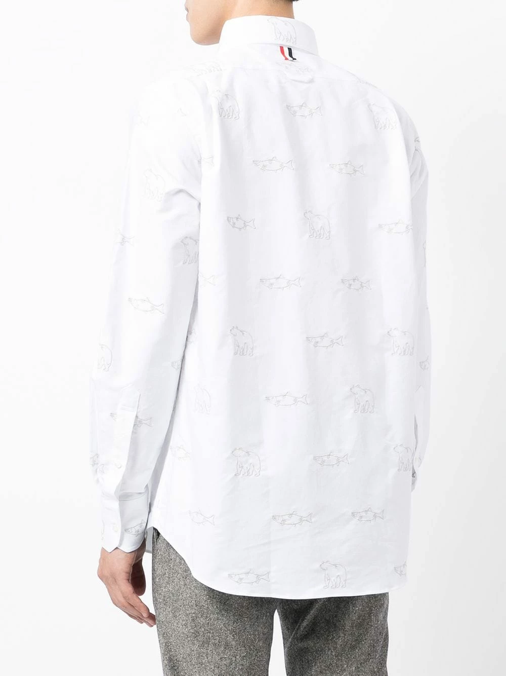 Thom Browne Animal embroidered long sleeve shirt shirts of men 4 Thom Browne animal-embroidered long-sleeve shirt