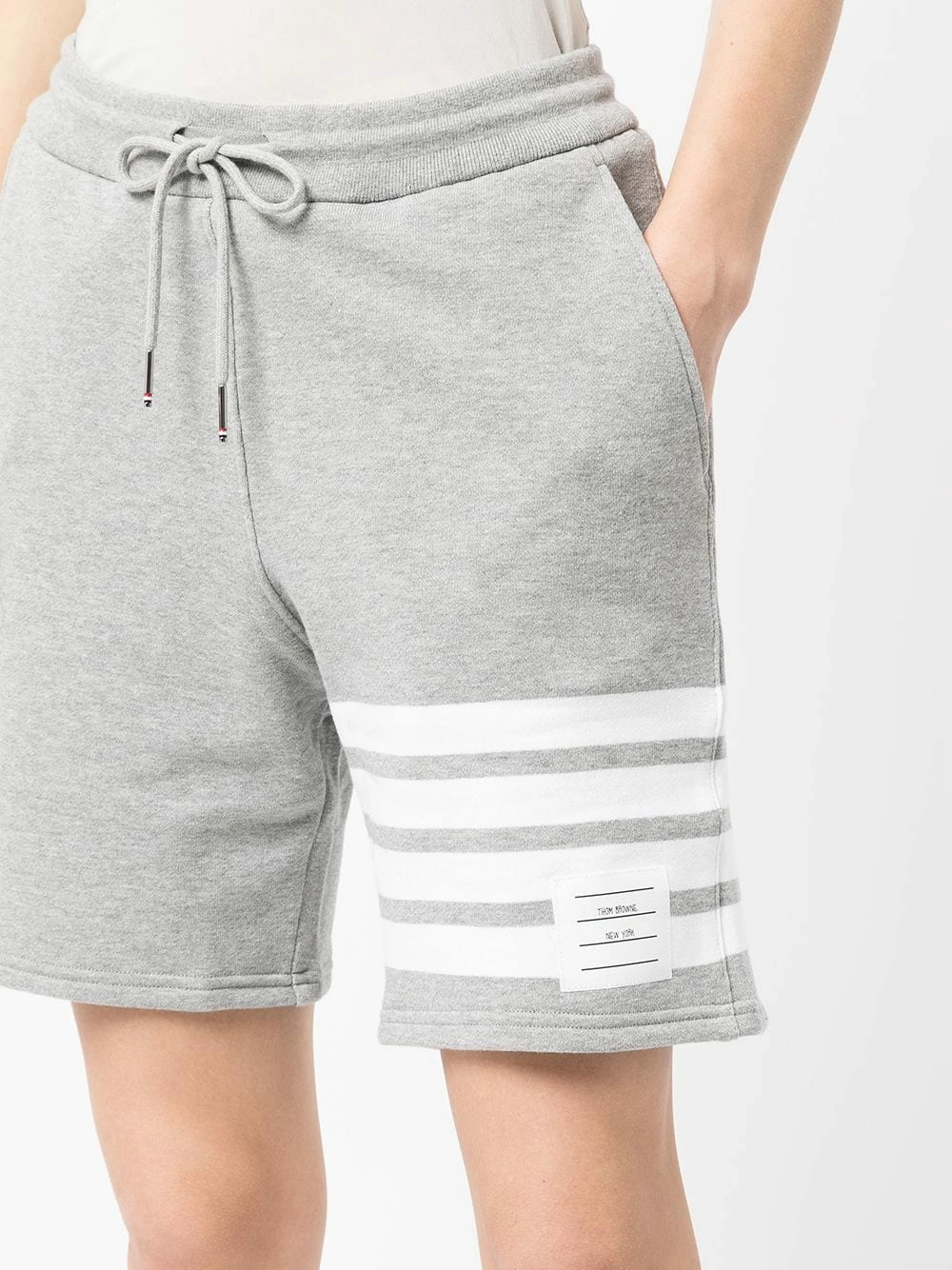 Thom Browne 4 Bar stripe track shorts short & mini shorts of women 5 Thom Browne 4-Bar stripe track shorts