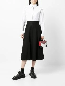 Thom Browne RWB-stripe A-line skirt
