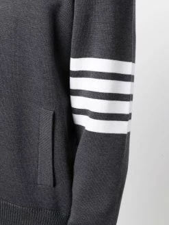 Thom Browne 4-Bar stripe zip-up jumper