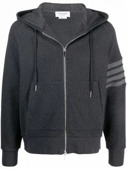 Thom Browne 4-bar zip up hoodie