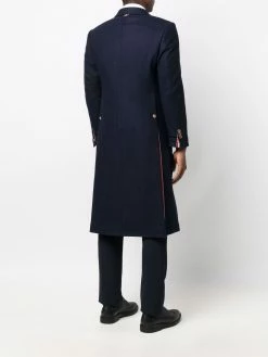 Thom Browne 4-Bar stripe single-breasted coat