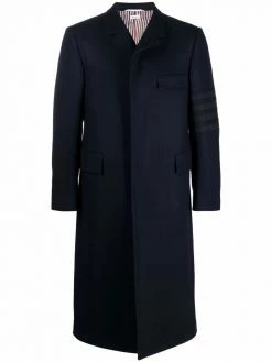 Thom Browne 4-Bar stripe single-breasted coat