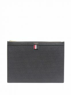 Thom Browne RWB-stripe clutch bag