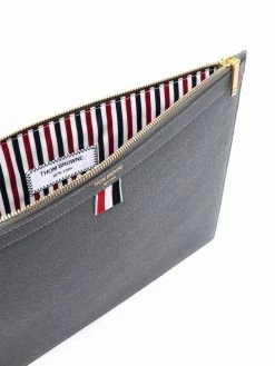 Thom Browne RWB-stripe clutch bag