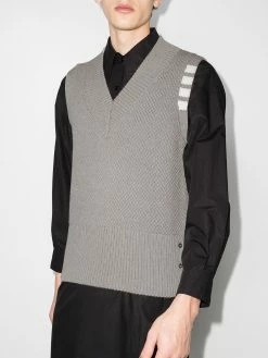 Thom Browne 4-Bar V-neck vest