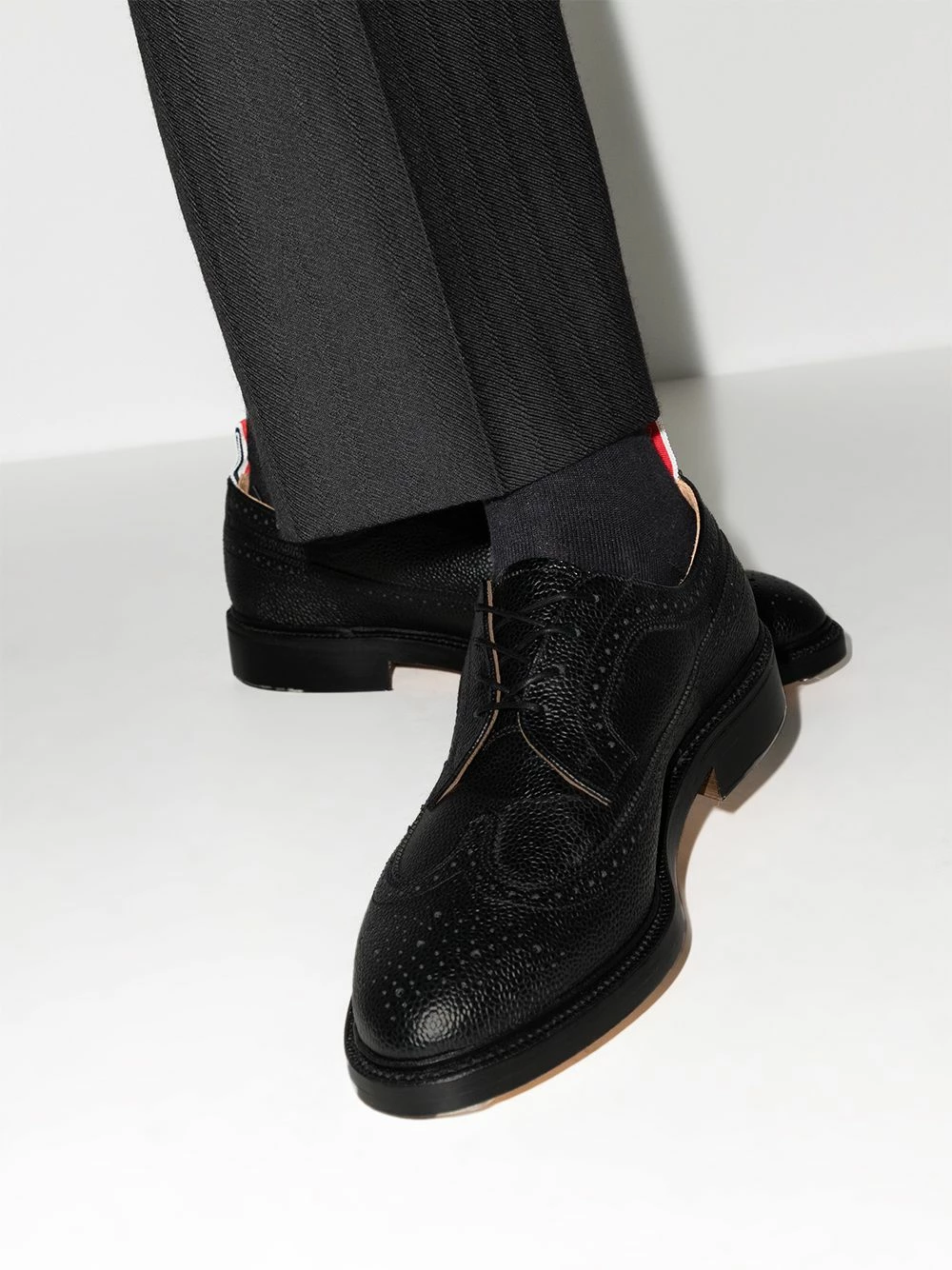 Thom Browne Punch hole leather brogues of men 5 Thom Browne punch-hole leather brogues