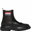 Thom Browne RWB-stripe leather Chelsea boots