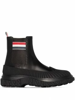 Thom Browne RWB-stripe leather Chelsea boots