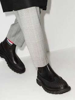 Thom Browne RWB-stripe leather Chelsea boots