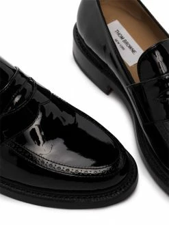 Thom Browne patent leather penny loafers